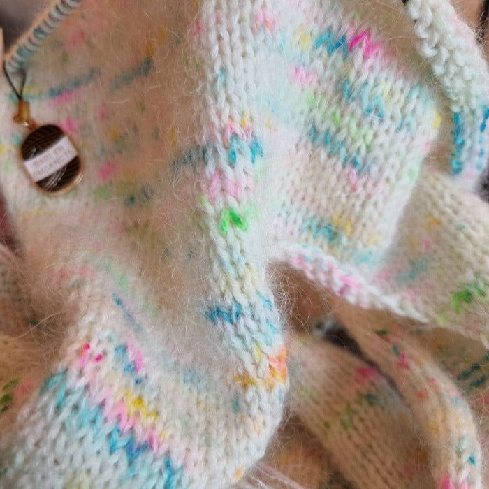 Håndfarget mohair garn