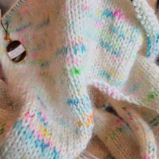 Håndfarget mohair garn