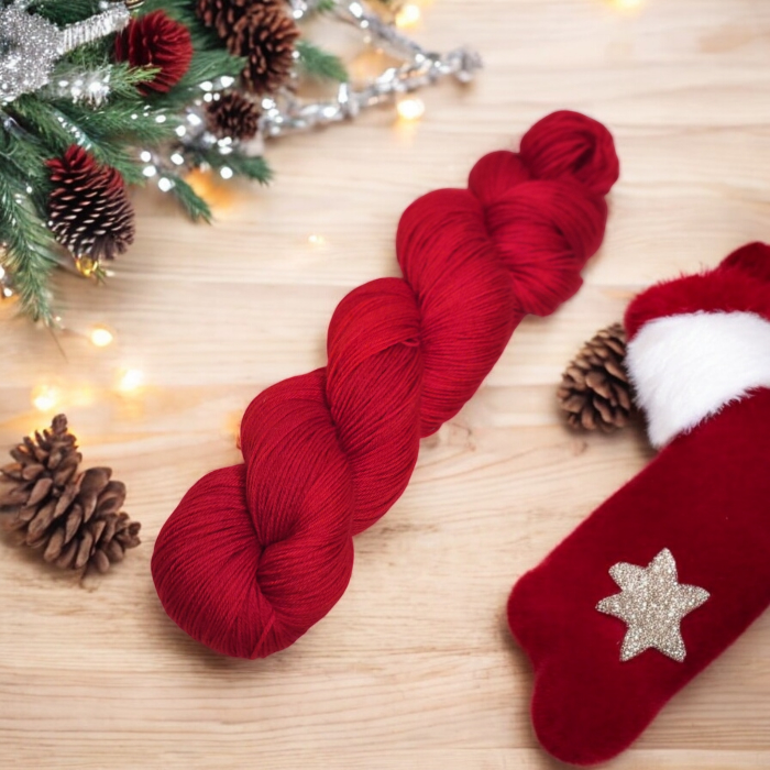 Tynn Merino Julerød