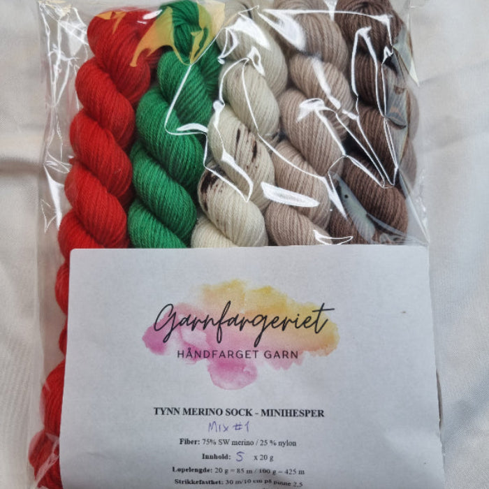 Tynn merino Sock mini mix # 1 (2)