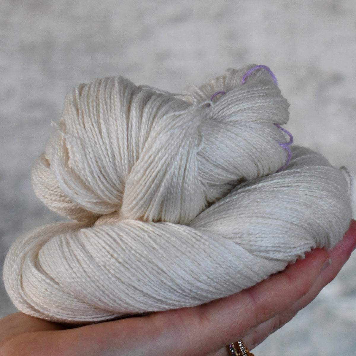 Merino Silk følgetråd, ufarget