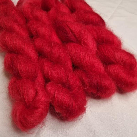 Julerød - Tynn Silk Mohair